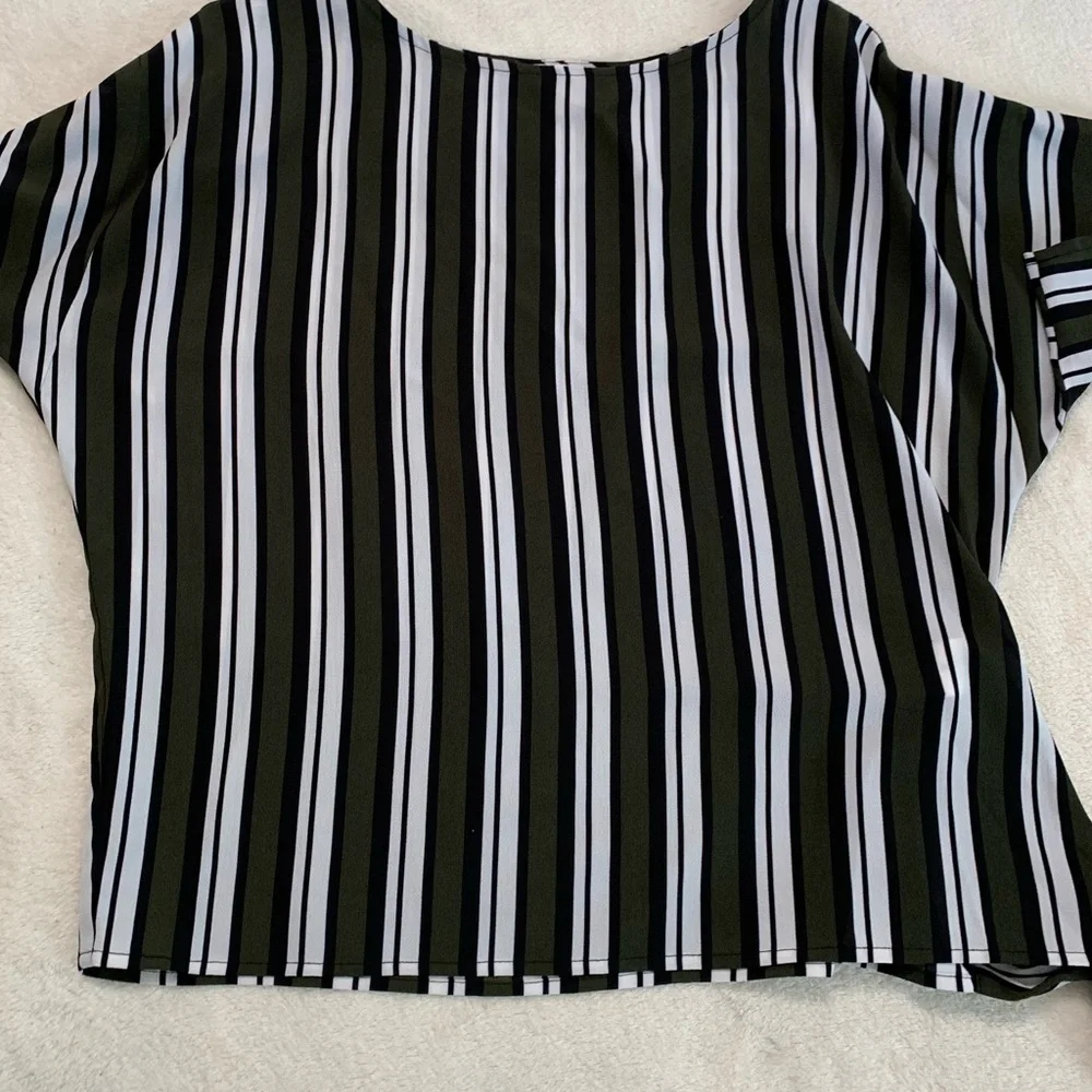 Michael Kors Multicolored Stripes Blouse Size Medium